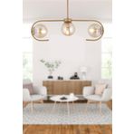 Apliqa 3948-03-FR Diaspor 3'lü Eskitme Modern Sarkıt Retro Salon Avize