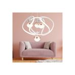 Apliqa 4044-04-WH-CU Balca 4'lü Beyaz Bakır 3 Renkli Ledli Led Avize
