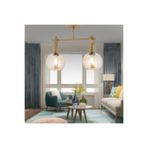 Apliqa 4103-02S-FR Cherish 2'li Eskitme Bal Camlı Modern Salon Avize