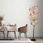Apliqa Albany 10'lu Sarı Yaş Boyalı Çiçek Görünümlü Modern Kafe Salon Metal Lambader
