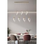 Apliqa Ardea 7'li Gold Sıralı Sarkıt Salon Led Avize