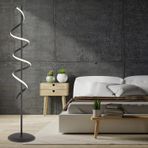 Apliqa Arletto Tek Şerit Siyah 3 Renkli Led Modern Tasarım Metal Lambader