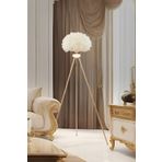 Apliqa Belenay Gold Tüylü Lambader Modern Oturma Odası, Yatak Odası, Salon Lambader