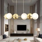 Apliqa BERCA 6LI GOLD AVİZE Modern Mutfak Yemek Masası Üstü Yatak odası Salon Avize