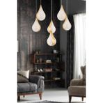 Apliqa Biana 6'lı Yuvarlak Gold Damla Başlıklı Modern Salon Led Avize