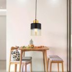 Apliqa Boris Tekli Siyah Gold Modern Retro Sarkıt Mutfak Salon Sarkıt Avize