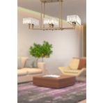 Apliqa Brambles 6'lı Eskitme Kristalli Taşlı Modern Tasarım Kristal Salon Avize
