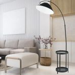 Apliqa Briella Modern Sehpalı Tasarım Metal Siyah Lambader