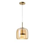Apliqa Brook 12 watt 3000 Keskitme Bal Camlı Tekli Led Sarkıt Avize