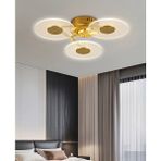 Apliqa Callista 3'lü Gold 3 Renkli Modern Plafonyer LED Avize