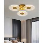 Apliqa Callista 3'lü Gold 9 Watt Plafonyer 3 Renkli Led Avize Altın