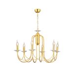 Apliqa Colmar 6 Lı Gold Kaplamalı Salon Avize