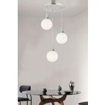 Apliqa Damla 3 Lü Yuvarlak Krom Modern Salon Avize