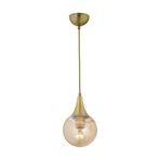 Apliqa Damla Gold Tekli Bal Camlı Eskitme Modern Sarkıt Avize