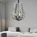 Apliqa Donna Siyah 45'Lik Kristal Taşlı Modern Koridor, Salon Avize