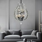Apliqa Donna Siyah 55'lik Kristal Taşlı Modern Koridor, Salon Avize - 4
