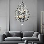 Apliqa Donna Siyah 55'Lik Kristal Taşlı Modern Koridor, Salon Avize