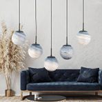 Apliqa Efser 5li Sıralı Avize Modern Oturma Odası Salon Sarkıt Avize - Siyah