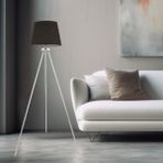 Apliqa Epona Siyah Şapkalı Krom Modern Dekoratif Salon Lambader