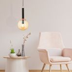 Apliqa Erna Tekli Sarkıt Modern Retro Sarkıt Mutfak Salon Sarkıt Avize Siyah