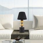 Apliqa Fragile Siyah Şapkalı Gold Masa Lambası Modern Tasarım Salon Yatak Odası Abajur