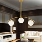 Apliqa Fralde 3 Lü Gold Modern Mutfak Cafe Restoran Için Uygun Retro Salon Avize Altın