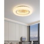 Apliqa Gavin Beyaz Çiçek Desenli Plafonyer Salon LED Avize - 1