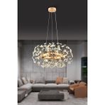 Apliqa Gloria 60'lIk Gold Kristal Taşlı Modern Tasarım Salon Avize