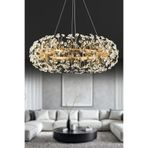Apliqa Gloria 80'lik Gold Kristal Taşlı Modern Tasarım Salon Avize