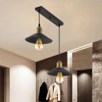 Apliqa Gönen 2'li Siyah Sıralı Modern Retro Sarkıt Retro Salon Avize