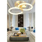 Apliqa Honos 2'li Gold 32 W Ledli Modern Koridor, Yatak Odası Salon Plafonyer Led Avize