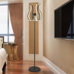 Apliqa Lenora Siyah Modern Tasarım Salon Ledli Metal Lambader