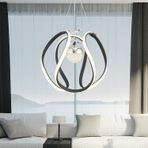 Apliqa Leroy Tekli Siyah Krom 3 Renkli 40 Watt Ledli Modern Oturma Odası Koridor Salon Led Avize