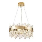 Apliqa Linfred 50'lik Gold Kristal Taşlı Modern Salon Avize Altın