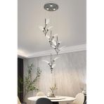 Apliqa Liria 4'lü Platin Yaprak Desenli Sarkıt Led Avize