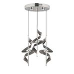 Apliqa Loretta Krom 3lü 36 Watt Yuvarlak Led Avize Beyaz