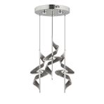 Apliqa Loretta Krom 3lü 36 Watt Yuvarlak Led Avize