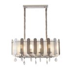 Apliqa Madera 80'Lik Krom Füme Camlı Kristal Taşlı Avize