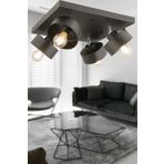 Apliqa Meriç 4'lü Siyah Modern Plafonyer Avize