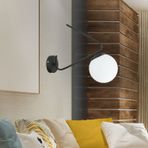 Apliqa Mildred Siyah Duvar Lambası Yatak Odası-Yatak Başı-Banyo İçin Modern Aplik