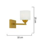Apliqa Minel Gold Duvar Lambası Yatak Odası-Yatak Başı-Banyo İçin Modern Aplik - Altın