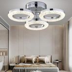 Apliqa Oylum 3'lü Krom 24 Watt Kristalli Koridor Salon Led Plafonyer Avize