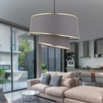 Apliqa Paoni 2 Katlı Gri Gold Detaylı Modern Koridor-Yatak Odası-Salon Avize