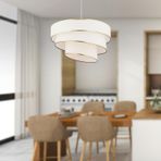 Apliqa Paoni Beyaz Gold Detaylı Modern Koridor-Yatak Odası-Salon 3 Katlı Avize
