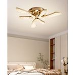 Apliqa Quinn 6'lı Gold 48 Watt Plafonyer 3 Renkli Led Avize Altın