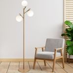 Apliqa Renji Eskitme Beyaz Üçlü Modern Tasarım Metal Lambader