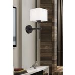 Apliqa Rory Tekli Beyaz Şapkalı Siyah Duvar Lambası Yatak Odası İçin Modern Aplik