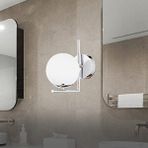 Apliqa Sara Krom Kaplama Duvar Lambası Yatak Odası-yatak Başı-banyo İçin Modern Aplik Gri