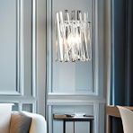 Apliqa Saucer 2 Duylu Krom Yuvarlak Kristalli Taşlı Modern Tasarım Kristal Salon Aplik Beyaz