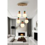 Apliqa Selliu 5'li Yuvarlak Renkli Modern Salon Avize